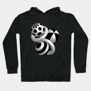 Monochromatic Geometric Shapes Art Hoodie